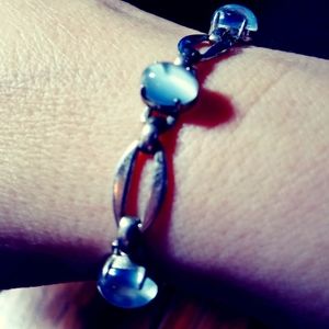 Vintage Sterling silver moon stone bracelet